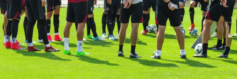 Mannschaft beim Training